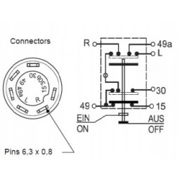 Emergency light switch, round