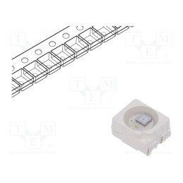 2 pcs x OPTOSUPPLY - OSG5DAS3C1A-CRLED14 - LED, SMD, 3528,PLCC4, green, 900mcd, 3.5x2.8x1.9mm, 120°, 5.5÷20V