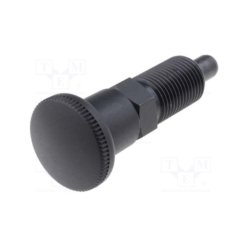 1 pcs x ELESA+GANTER - GN 817-8-12-B - Indexing plungers, Thread: M16, Plating: black finish, 8mm