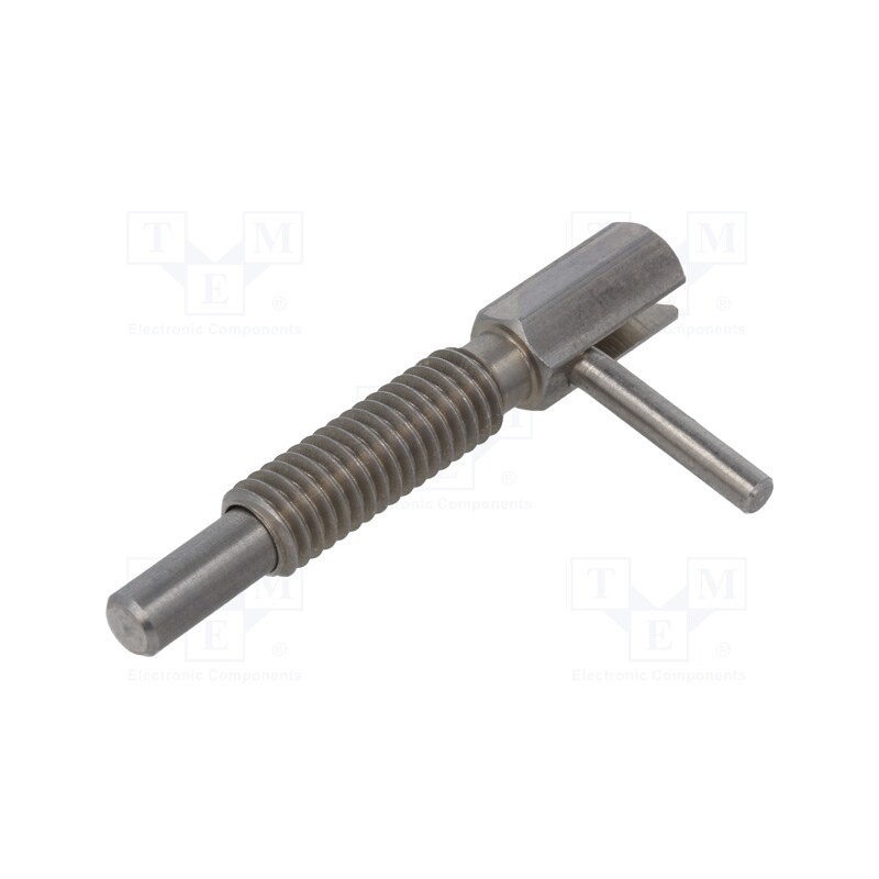 1 pcs x ELESA+GANTER - GN 7017-4-M6-C-NI - Mount.elem: indexing plungers, Plunger mat: stainless steel, 4mm