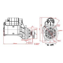 Starter john deere fast 3 2kw jubana