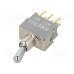 1 pcs x KNITTER-SWITCH - ATE 2 F - Switch: toggle, Pos: 2, DPDT, (ON)-ON, 0.05A, 0.05A, Leads: flat pin