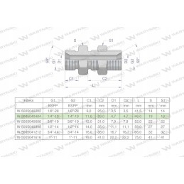 Inch bulkhead hydraulic connector bb 1 4