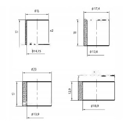 Set of starter bushings r 11 c 360 c 330 mf 3