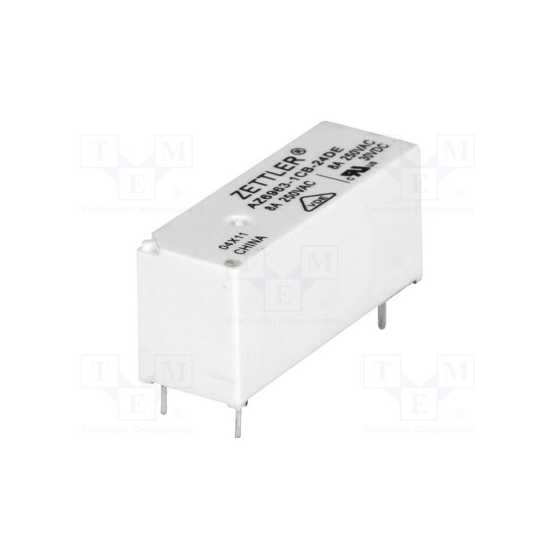 1 pcs x ZETTLER - AZ6963-1CB-24DE - Relay: electromagnetic, SPDT, Ucoil: 24VDC, 8A, 8A/250VAC, 8A/30VDC