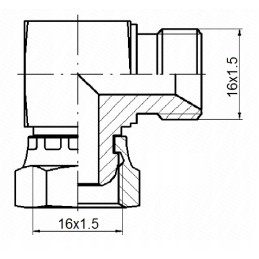 Angle connector ab m16x1 5 m16x1 5 hydrolider