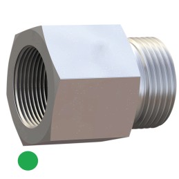 Straight connector with female thread M10 M12 DIN 2353