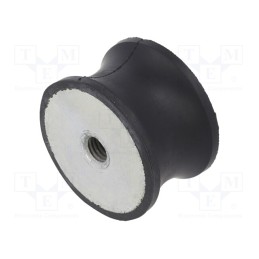 1 pcs x ELESA+GANTER - DVC.3-50-42-30-M10-55 - Vibration damper, M10, Ø: 50mm, rubber, L: 30mm, H: 10mm, 1499N