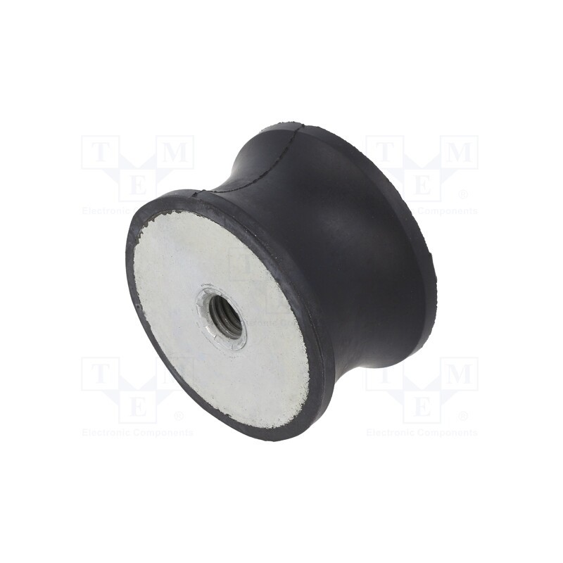 1 pcs x ELESA+GANTER - DVC.3-50-42-30-M10-55 - Vibration damper, M10, Ø: 50mm, rubber, L: 30mm, H: 10mm, 1499N