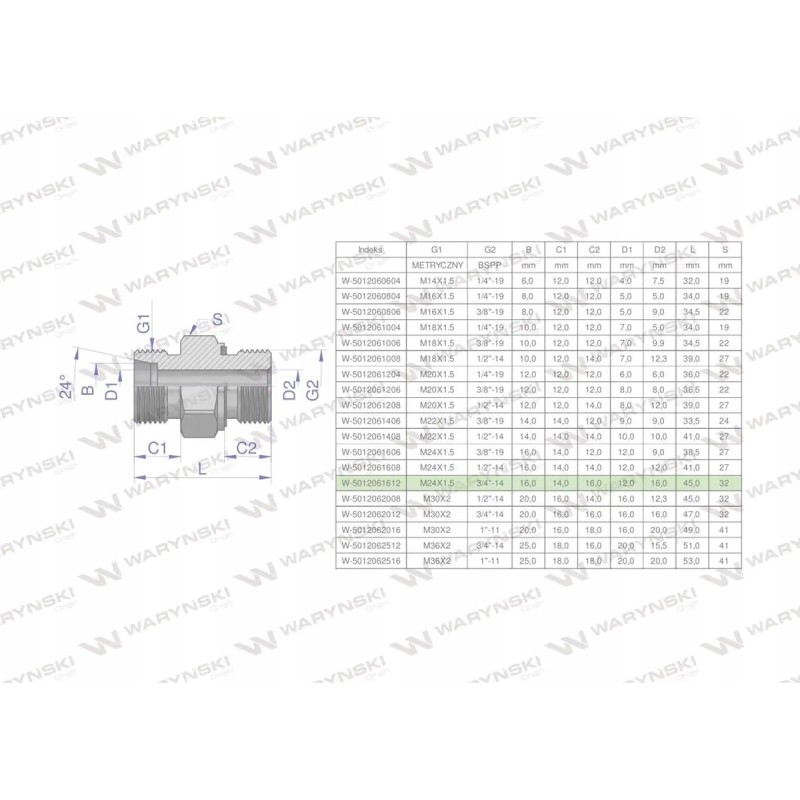 Hydraulic connection, heavy version, xge bb m2