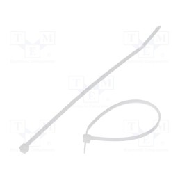 100 pcs x PANDUIT - PLT1.5M-C - Cable tie, L: 142mm, W: 2.5mm, polyamide, 80N, natural, Ømax: 32mm
