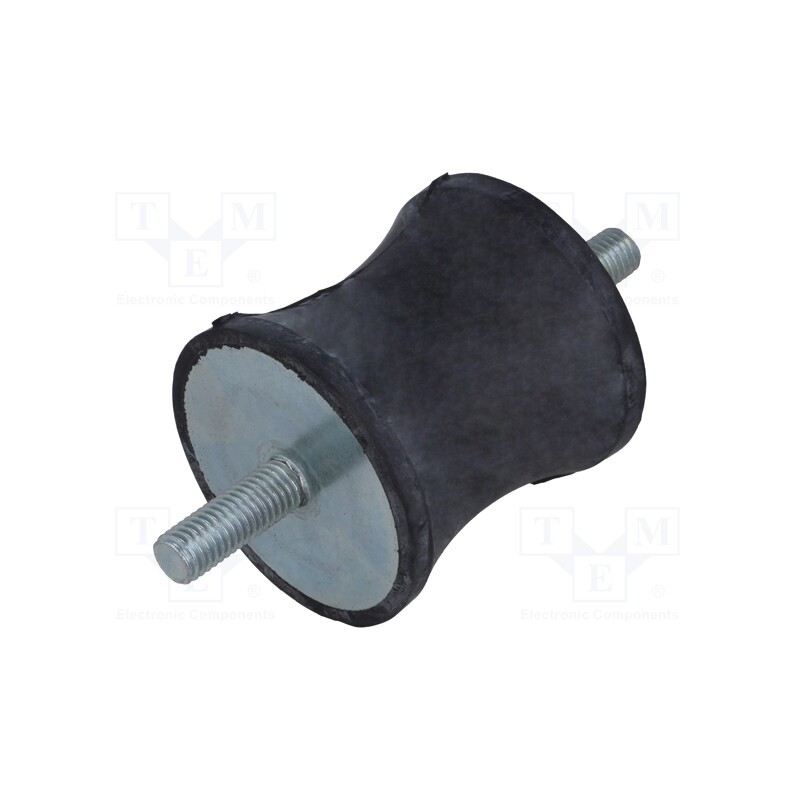 1 pcs x ELESA+GANTER - DVC.1-60-49-60-M10-28-70 - Vibration damper, M10, Ø: 60mm, rubber, L: 60mm, Thread len: 28mm