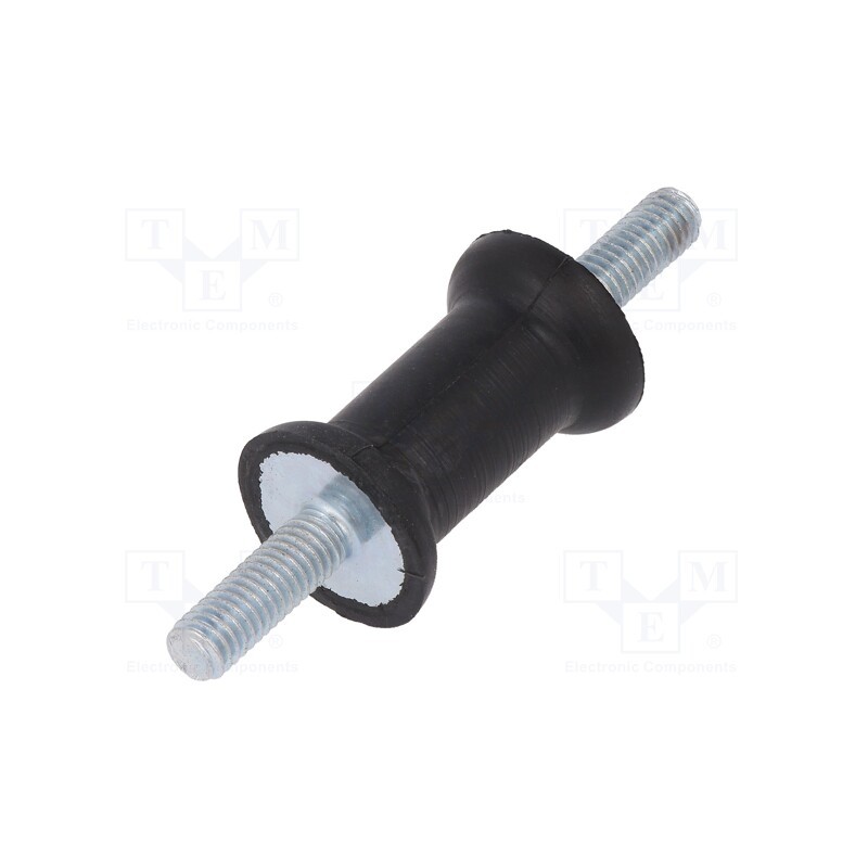 1 pcs x ELESA+GANTER - DVC.1-20-14-30-M6-18-55 - Vibration damper, M6, Ø: 20mm, rubber, L: 30mm, Thread len: 18mm
