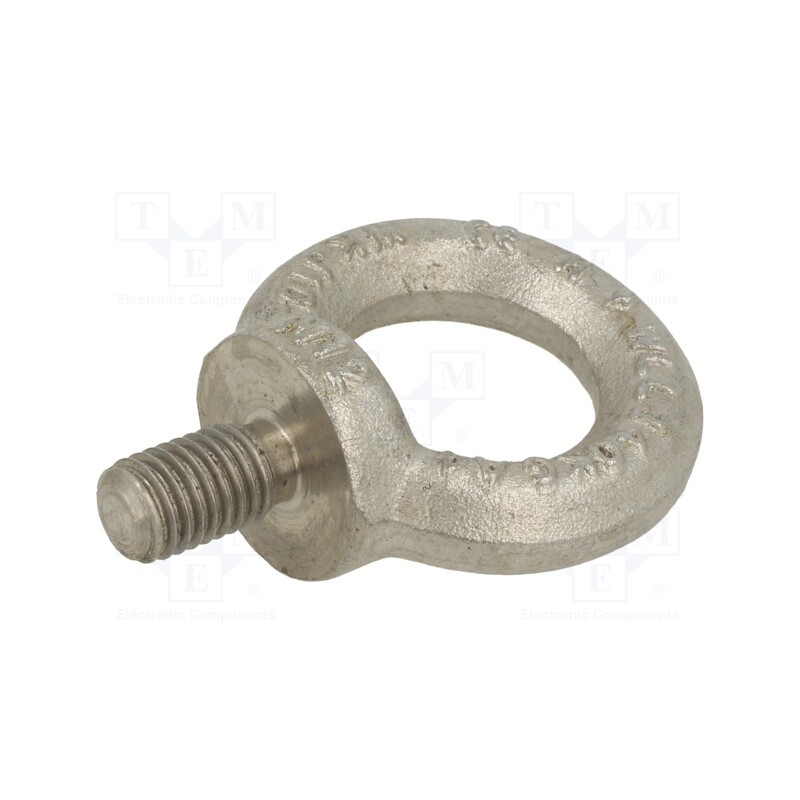 1 pcs x ELESA+GANTER - DIN 580-M12-A4 - Lifting eye bolt, M12x20, Head: eye, acid resistant steel A4
