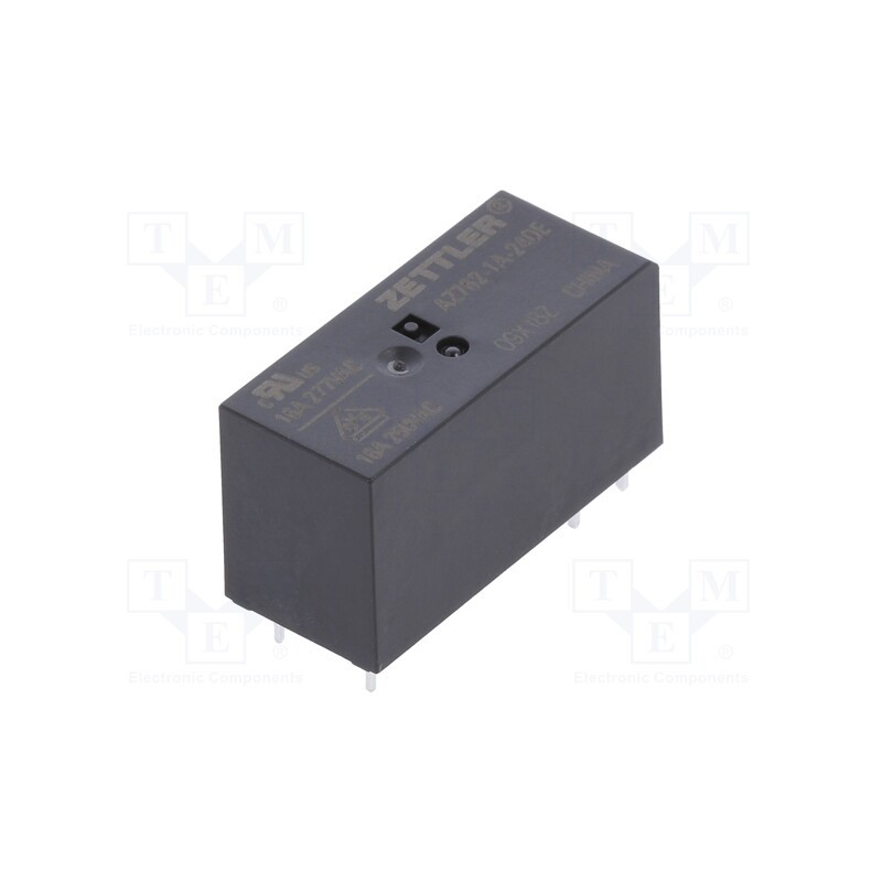 1 pcs x ZETTLER - AZ762-1A-24DE - Relay: electromagnetic, SPST-NO, Ucoil: 24VDC, 16A, 16A/250VAC