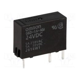 1 pcs x OMRON OCB - G6D-1A-ASI 24VDC - Relay: electromagnetic, SPST-NO, Ucoil: 24VDC, Icontacts max: 5A
