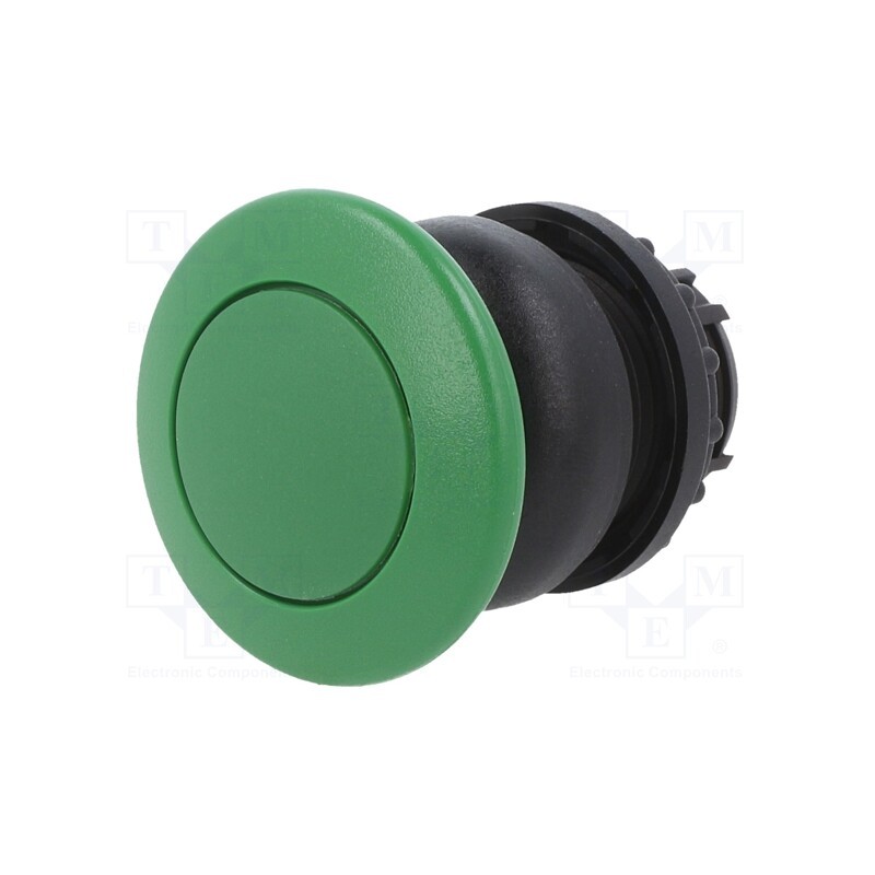 1 pcs x EATON ELECTRIC - M22S-DP-G - Switch: push-button, 22mm, Stabl.pos: 1, green, none, IP67, mushroom