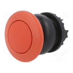 1 pcs x EATON ELECTRIC - M22S-DP-R - Switch: push-button, 22mm, Stabl.pos: 1, red, none, IP67, mushroom