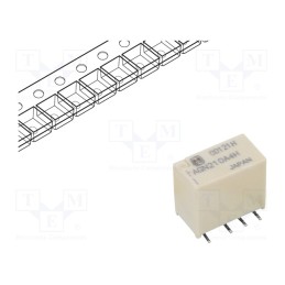 500 pcs x PANASONIC - AGN210A4HZJ - Relay: electromagnetic, DPDT, Ucoil: 4.5VDC, 1A, 0.3A/125VAC, SMT