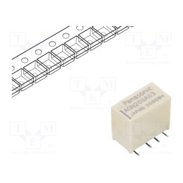 500 pcs x PANASONIC - AGN200A03ZJ - Relay: electromagnetic, DPDT, Ucoil: 3VDC, 1A, 0.3A/125VAC, SMT