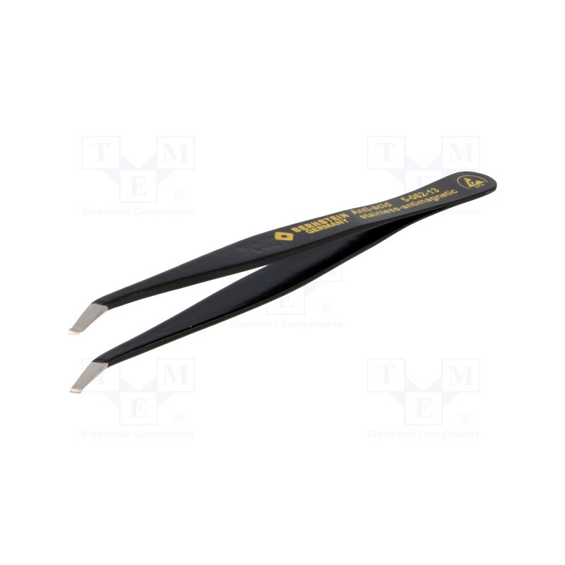 1 pcs x BERNSTEIN - 5-062-13 - Tweezers, nozzle blades bent at an angle of 35 °,non-magnetic
