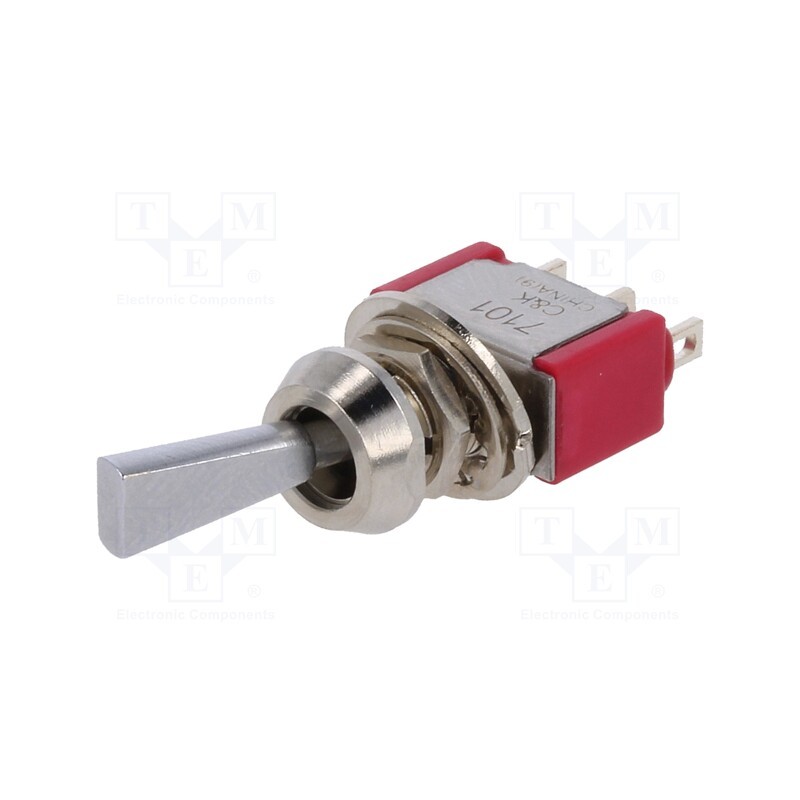 1 pcs x C&K - 7101P3YZQE - Switch: toggle, Pos: 2, SPDT, ON-ON, 2A/250VAC, 5A/28VDC, -30÷85°C