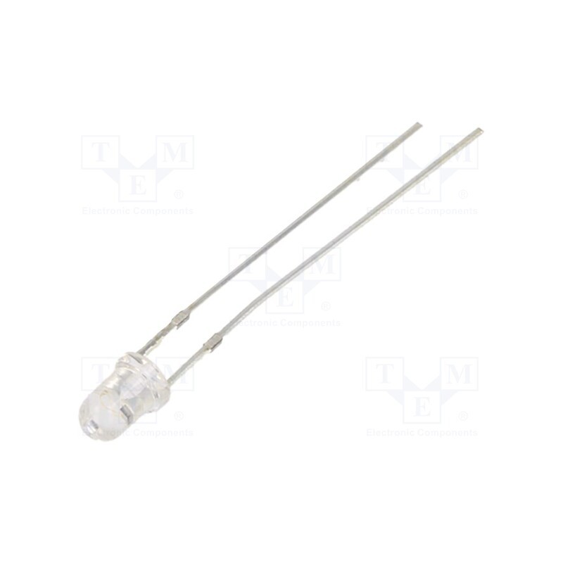2 pcs x OPTOSUPPLY - OSG5DK3131A - LED, 3mm, green, 12000÷14000mcd, 30°, 2.5÷5V, 20mA, Front: convex