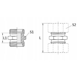 Gs18l straight connector m26x1 5 18l