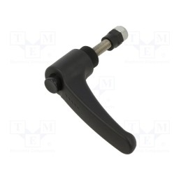 1 set x ELESA+GANTER - TCC-KS-ERX.78-SST-P-M8X40-C1 - Lever, adjustable, Thread len: 40mm, Lever length: 78mm