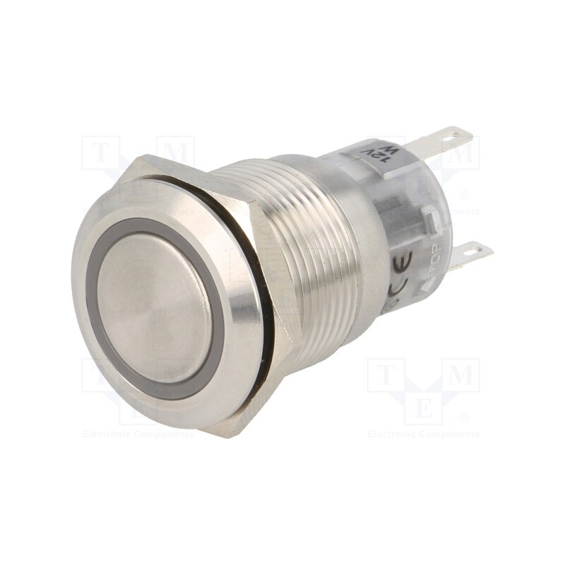 1 pcs x ONPOW - LAS1-AGQ-11ZE/W/12V/S - Switch: vandal resistant, Pos: 2, SPDT, 0.5A/220VAC, 1A/24VDC, IP67