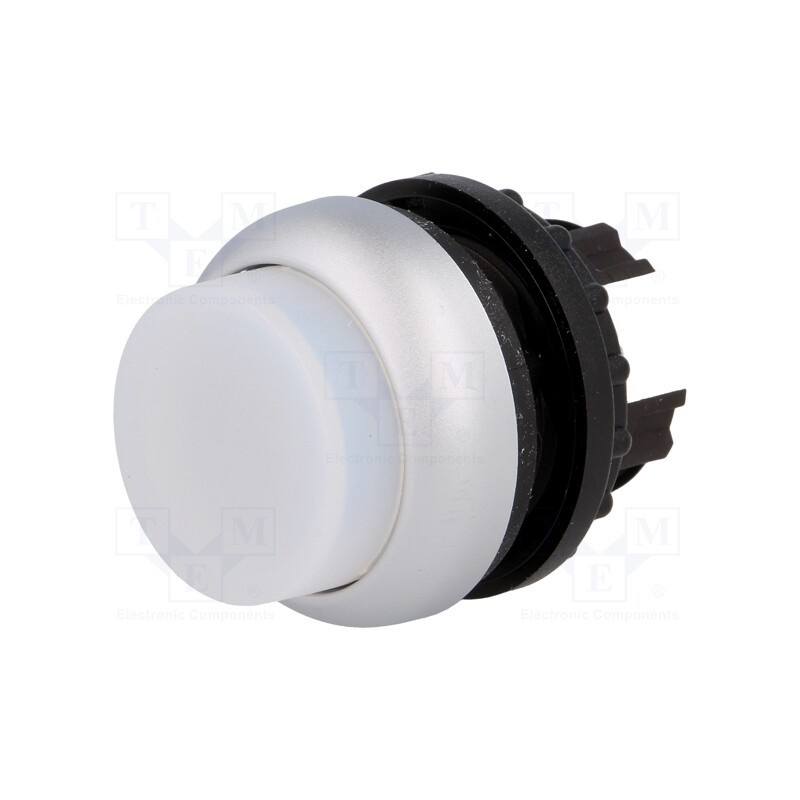 1 pcs x EATON ELECTRIC - M22-DLH-W - Switch: push-button, 22mm, Stabl.pos: 1, white, M22-FLED,M22-LED