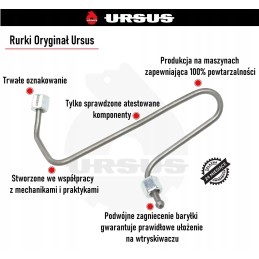 Injection pipe 1 cyl mf4 original Ursus