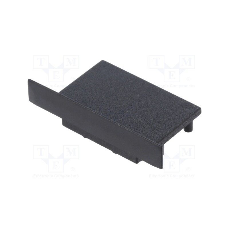 1 set x TOPMET - V4930002 -AS - Cap for LED profiles, black, 2pcs, ABS, VARIO30-07