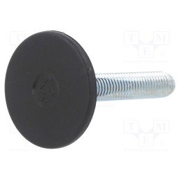 1 pcs x ELESA+GANTER - 431044 - Foot, rigid,with lever, Base dia: 40mm, M10, technopolymer PA