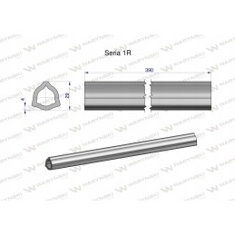 Inner pipe, series 1r, for 510 shaft, articulated