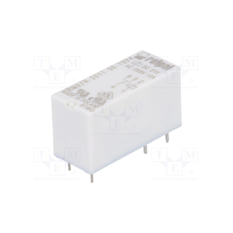 1 pcs x RELPOL - RM87N-2011-35-1024 - Relay: electromagnetic, SPDT, Ucoil: 24VDC, 12A, 12A/250VAC, 480mW