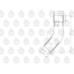 Rubber hose for the intake pipe C 360 3p original Ursus