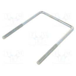 1 pcs x DROMET - CBTC.10.115.170 (4') - U-bolt, C, 1.5, steel, zinc, Thread len: 75mm, Int.width: 115mm