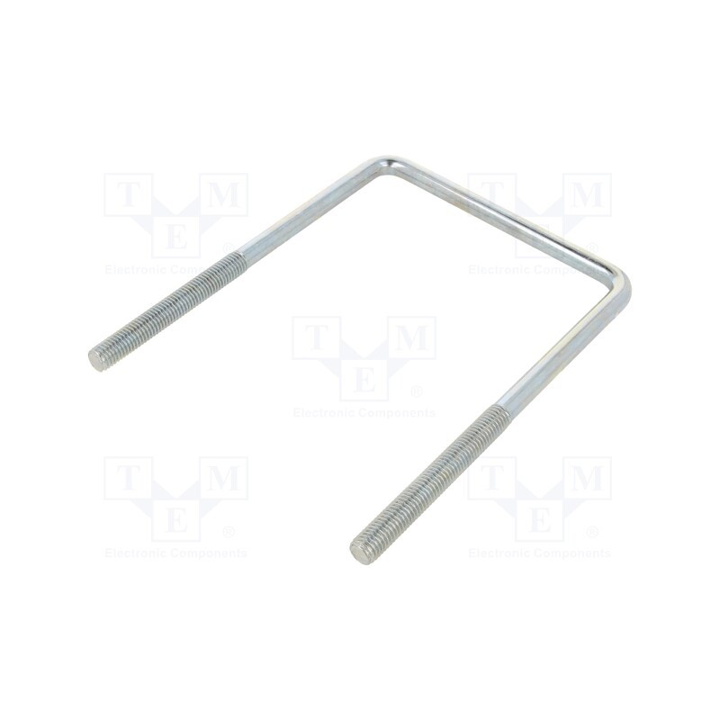 1 pcs x DROMET - CBTC.10.115.170 (4') - U-bolt, C, 1.5, steel, zinc, Thread len: 75mm, Int.width: 115mm