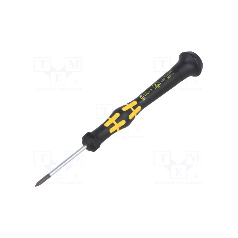 1 pcs x WERA - 5030081001 - Screwdriver, Microstix®, precision, 00, ESD, Blade length: 40mm