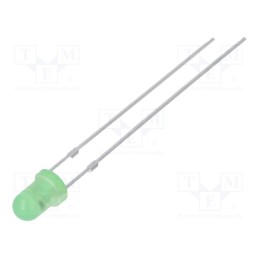 2 pcs x OPTOSUPPLY - OSG5DS3164A - LED, 3mm, green, blinking, 2180÷3000mcd, 60°, 3÷5V, 20mA, 1.8Hz