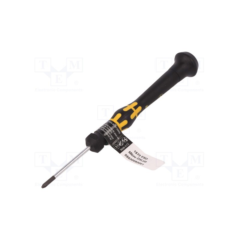 1 pcs x WERA - 5030083001 - Screwdriver, Microstix®, precision, 0, ESD, Blade length: 40mm