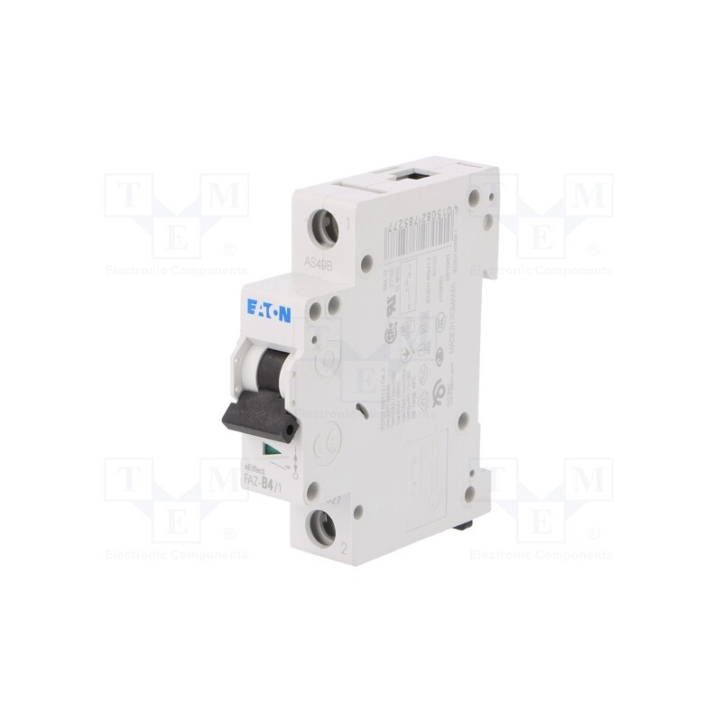 1 pcs x EATON ELECTRIC - FAZ-B4/1 - Circuit breaker, 230/400VAC, Inom: 4A, Poles: 1, Charact: B, 15kA