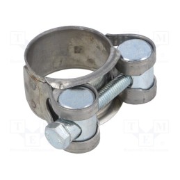 1 pcs x MPC INDUSTRIES - S2023 - T-bolt clamp, W: 18mm, Clamping: 23÷25mm, chrome steel AISI 430, S