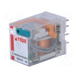 1 pcs x RELPOL - R4N-2014-23-1012-WTLD - Relay: electromagnetic, 4PDT, Ucoil: 12VDC, Icontacts max: 6A, 0.9W