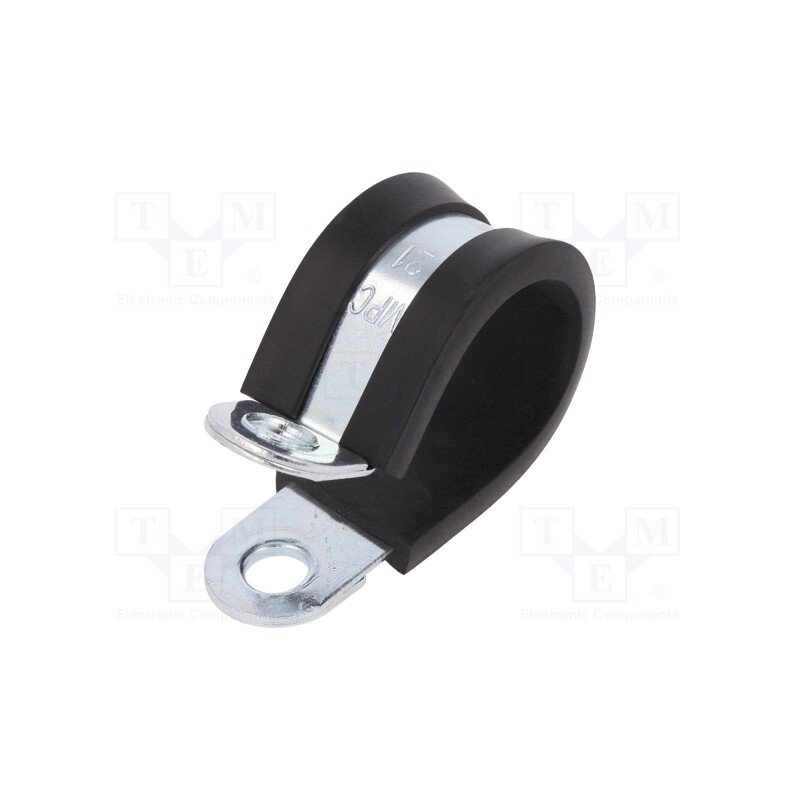 1 pcs x MPC INDUSTRIES - LKD12115 - Fixing clamp, ØBundle : 21mm, W: 15mm, steel, Cover material: EPDM