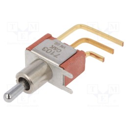 1 pcs x C&K - 7103MD9AV2BE - Switch: toggle, Pos: 3, SP3T, ON-OFF-ON, 0.02A/20VAC, 0.02A/20VDC