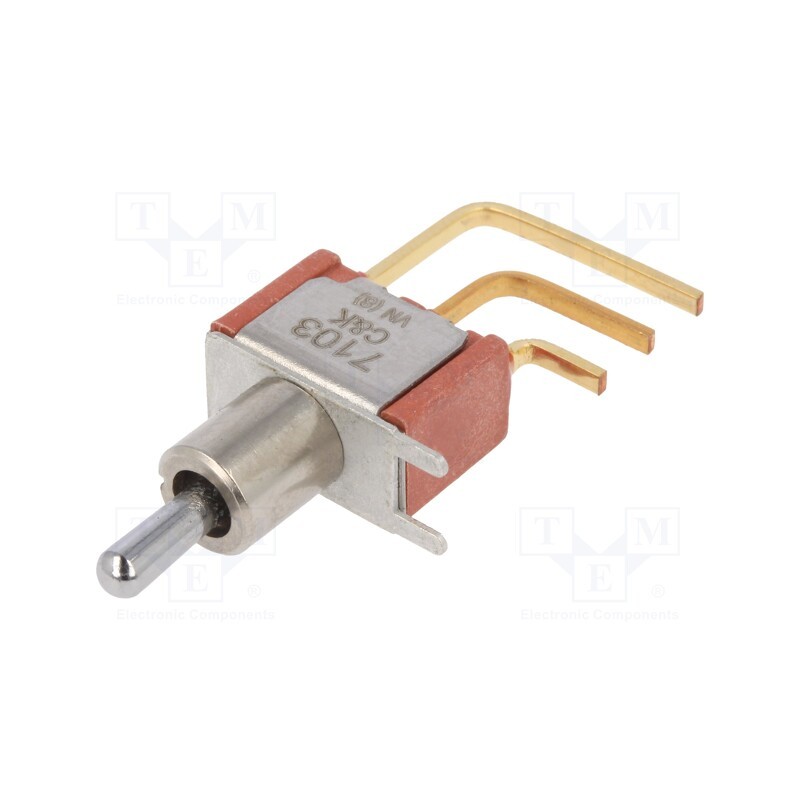 1 pcs x C&K - 7103MD9AV2BE - Switch: toggle, Pos: 3, SP3T, ON-OFF-ON, 0.02A/20VAC, 0.02A/20VDC