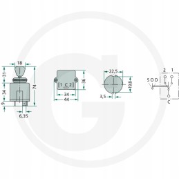 Light switch john deere case rt7700008526