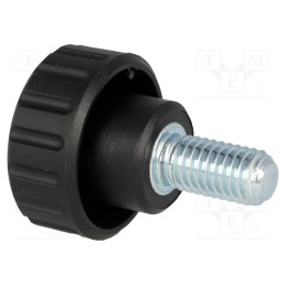 1 pcs x ELESA+GANTER - 6661 - Knob, Ø: 25mm, Ext.thread: M8, 16mm, H: 19mm, polyamide, knurled